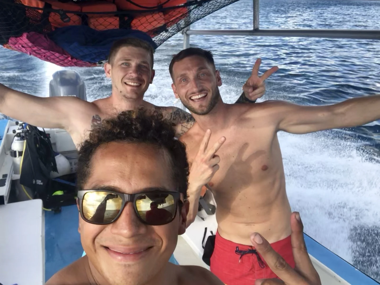 My brother and me on a sober dive trip in Cozumel, Mexico. Living amends looks like this most days: just showing up. | Sober travel Mexico, sober brotherhood, recovery, Zac Spowart, Nomadic Addictt