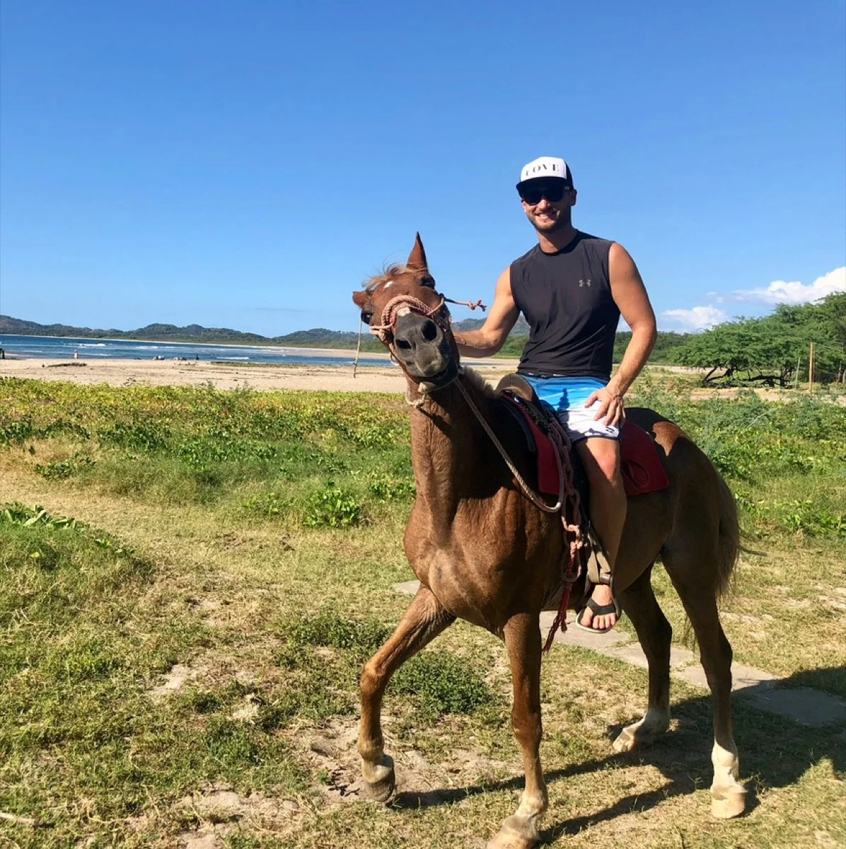 Horseback riding on the beach in Costa Rica